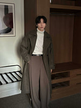 Pleddy Roden Double Wool Long Coat (3color)