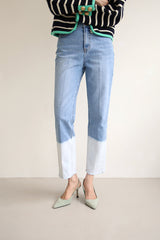 コンビストレートデニムパンツ / FF-34 / COMBI STRAIGHT DENIM PANTS