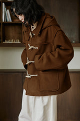ハーフダッフルコート/unisex half duffle coat camel