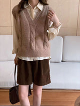 Quattro wool knit vest