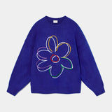 Clover Embroidered Knit
