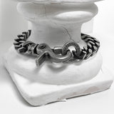 ブラック リンク チェーン ライン ブレスレット / [BLESSEDBULLET]black line chain bracelet_11mm/8mm/6mm