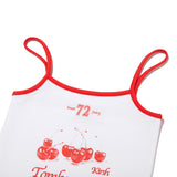 チェリートムボーイグラフィックノースリーブ / CHERRY TOMBOY GRAPHIC SLEEVELESS [WHITE]