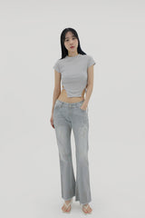 ダストブーツカットデニムパンツ / Dust Bootcut Denim Pants (2color)
