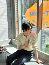 LMNラウンドネックケーブルカーディガン / LMN Round-Neck Cable Cardigan (9 colors)