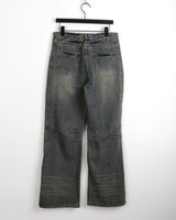 Chilla Cat Washing Y2K Semi Bootcut Denim Pants