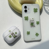 サッキーサムホワイトキャットフォーンケース / Lucky some white cat phone case