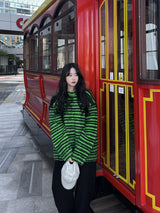 モヘアマローンニット