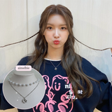 Pretzel Layered Pearl Choker Necklace - Silver ver. (Momoland Jooe Necklace)