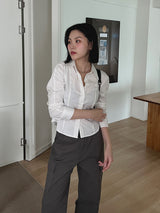 フォーマル ライン シャツ / Formal line shirt (2color)