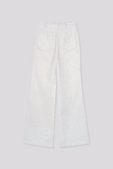 Glitter Tweed Pants White