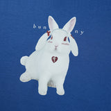 バニーラッフルフーディー/0 7 bunny ruffle hood - BLUE