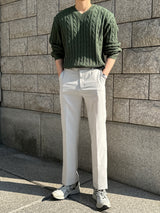 フォードツイストVネックニットウェア / Ford Twisted V-neck Knitwear (7 colors)