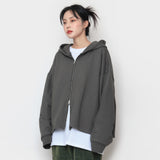 ヘビークロップフードジップアップ / Heavy crop hood zip-up