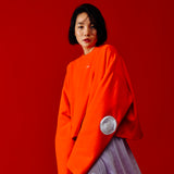 [UNISEX] Oversized Heat Technical Pullover (Orange) (6656120291446)