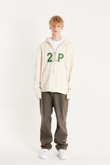 センスロゴフードジップアップ/25P SENSE LOGO HOOD ZIP UP_CREAM