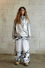 ラウンドラインフーデッドジャケット/BSR2223FWJK044 ROUND LINE HOODED JACKET SILVER