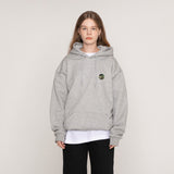 [UNISEX] Small Camo Dot Smile White Clip Hoodie (6674891407478)
