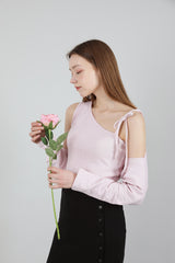 セット リボンノースリーブ&ボレロ / SET Ribbon Sleeveless Bolero Pink