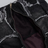 ウォッシュドデニムタートルバックパック / Washed Denim Turtle Backpack (Black)