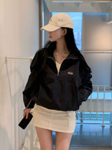 [BELLIDE MADE] スポーティーハーフジップアップナイロントレーナー