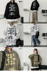 [fleece] take boxy lettering hood