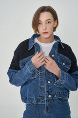 ニットデニムジャケット/ KNIT DENIM JACKET [6653]