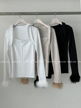 a sleeved bolero layered cardigan