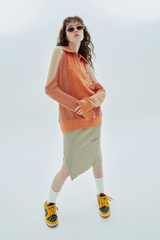 ホールカラーニット / hole collar knit_orange
