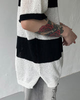 OA Lagoon Coloring Collar Short-Sleeved Knitwear
