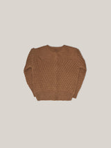 PIE WOOL CARDIGAN [ CINAMON ]