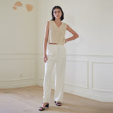 ワンタックスラックス/ONE TUCK SLACKS (WHITE)