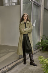 フェイクファーロングコート/FAKE FUR LONG COAT_GREEN TEA