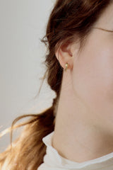[14K] Single Drop One-touch Earrings