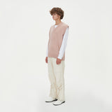 LAMBSWOOL V NECK KNIT VEST_PINK (6611351634038)
