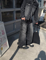ブラッシュワイドデニムパンツ