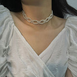 ミックスパールリボンタイチョーカー / mix pearl ribbon tie choker