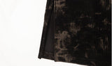 ケミカルウォッシュ風コーデュロイスカート / HIDE Slit Long Skirt (4606125572214)