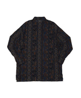 "PRE-ORDER 4/16~" WOOD-CUT DROP-SHOULDER SHIRT (Black) (6546130862198)