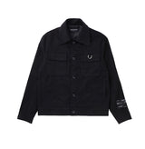 Suede wide pocket jacket - Black (4618121937014)
