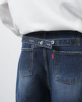 ベルトループディティールフラップデニムジーンズ / belt loop detail flap denim jeans