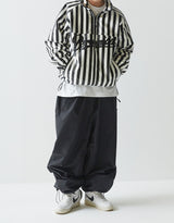 BSR2223FWJK008 STRIPE LOGO PADDING JUMPER WHITE BLACK