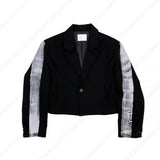MOラオンペインティングワンボタンクロップドジャケット / MO Raon Painting One Button Cropped Jacket (Set - Up)