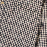 Bluesf Waffle Checkered Oversized Fit Shirt - BEIGE & BLACK