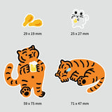 CHICKEN & BEER TIGER 4PCS STICKERS (6538526163062)