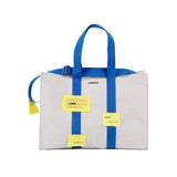 コットン 2WAY キャンバスバッグ / COTTON 2WAY CANVAS BAG-GRAY+BLUE