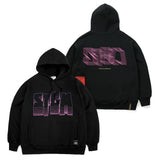 NOISE OVERSIZED HEAVY SWEAT HOODIE WHITE / BLACK (6609537794166)