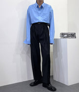 パイプ ピンタック スラックス / OWN Pipe pin tuck slacks (Set - up / 2 colors)