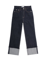 ロールアップワイドデニムパンツ / W76 ROLL-UP WIDE DENIM PANTS