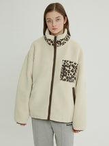 (JP-21705) LEOPARD FLEECE JUMPER IVORY (6605060374646)